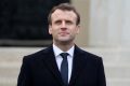 French President Emmanuel Macron attends a ceremony at the Royal Military Academy Sandhurst, west of London on January 18, 2018.
French President Emmanuel Macron will take part in a Franco-British summit to discuss migration and Brexit. / AFP PHOTO / Ludovic MARIN        (Photo credit should read LUDOVIC MARIN/AFP/Getty Images)