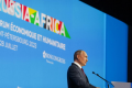 Le président russe Vladimir Poutine prononçant un discours lors de la session plénière du deuxième sommet Russie-Afrique à Saint-Pétersbourg le 27 juillet 2023. AFP - ALEXANDER RYUMIN